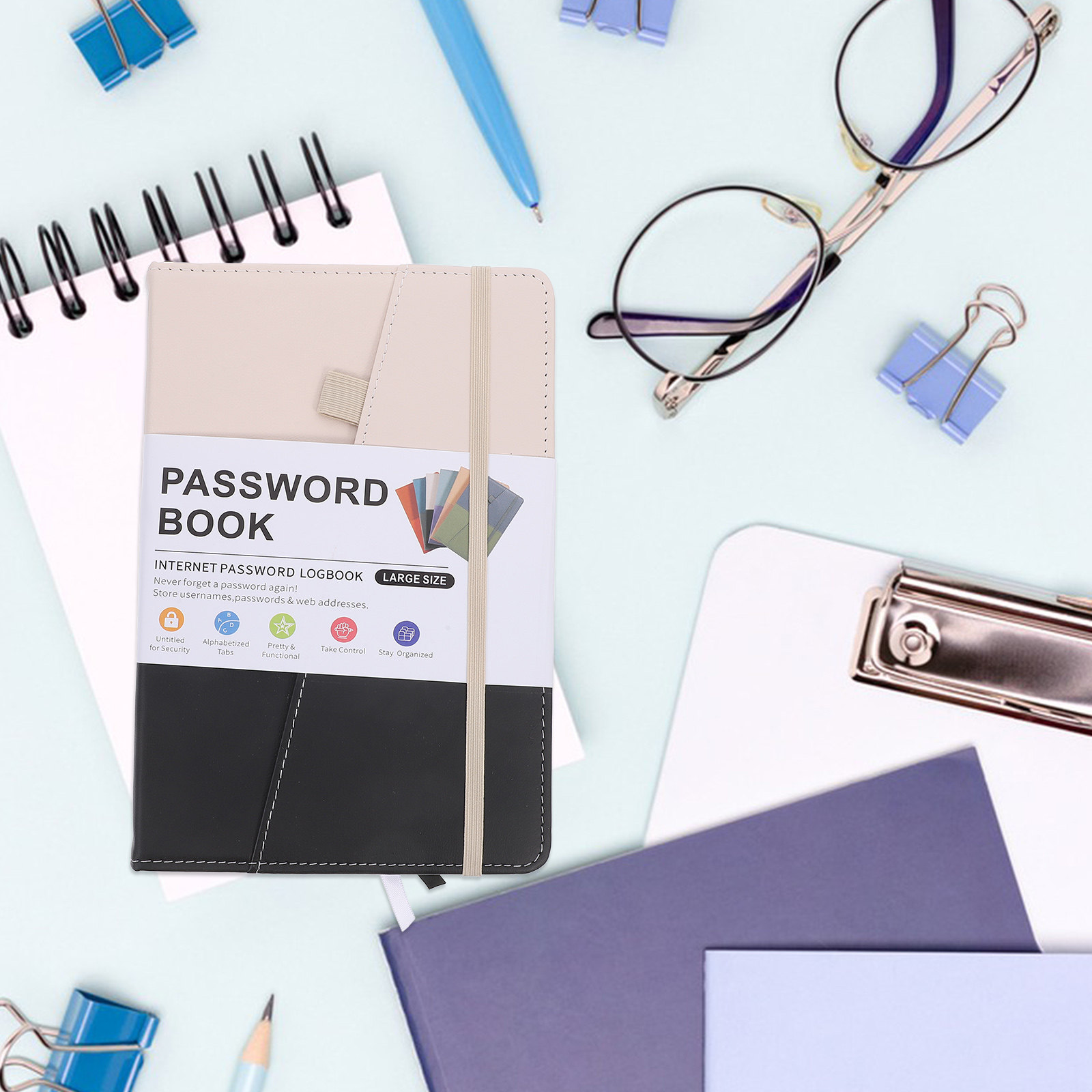 Home Office Email - Agenda Portatile in PU per Numeri
